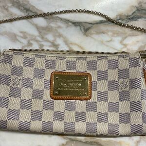 Authentic LV Eva Damier Azur pochette